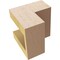Ekena Millwork 4"W x 4"D x 4"H Wide Chapel Hill Rough Cedar Woodgrain TimberThane Corbel, Primed Tan CORUR04X04X04CHPRCPR - alternate 3